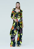 Load image into Gallery viewer, LILY FLORAL PLEATED JUMBO CARGO PANTS
