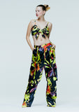 Load image into Gallery viewer, LILY FLORAL PLEATED JUMBO CARGO PANTS
