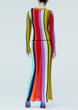Load image into Gallery viewer, SCOOP NECK LONG SLEEVE STRIPED KNIT DRESS
