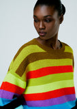Load image into Gallery viewer, STRIPED OVERSIZED SWEATER
